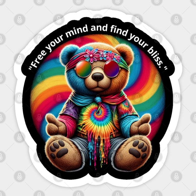 hippie bear Sticker by mmpower